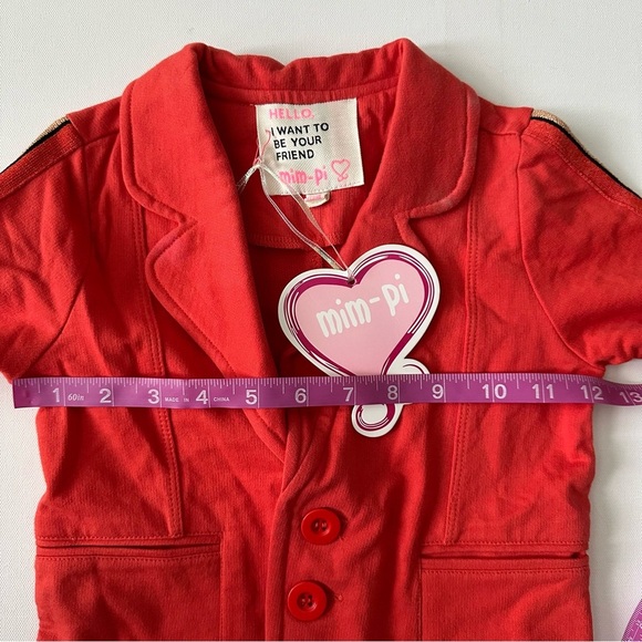 Mim-pi Orange Blazer Size 104 (4 years) Girls - Picture 11 of 11